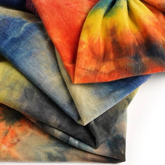 Women Tie Dye Fashion Wide Hair Band For Daily Life - Picture 7 of 7